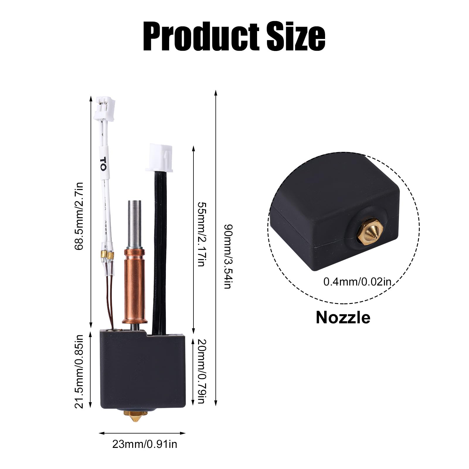 Zestaw Hotend do Anycubic Kobra 3 Combo ACE Pro, Zestaw Ekstrudera Głowicy Drukującej Wersja Upgrade 2.0 Hotend z 2-Częściową Silikonową Osłoną Blokiem Grzewczym Wkładem Grzewczym Termistorem