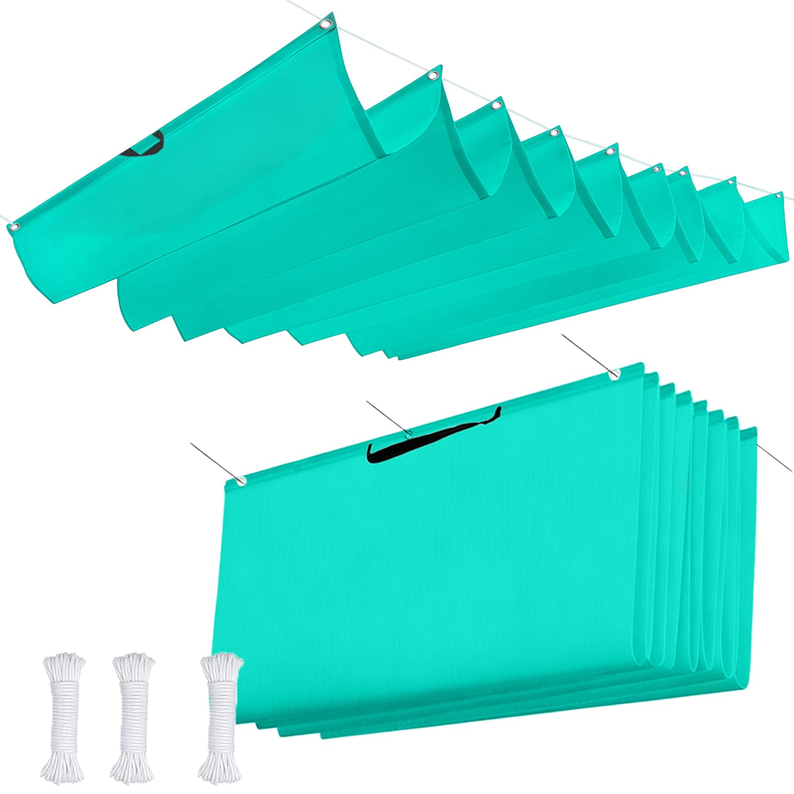 Voile d'ombrage bache avec œillets et corde de fixation haute densité