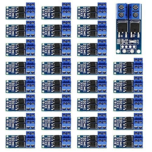 FURREN 30PCS MOSFET Switch Drive Module Drive Module DC 5V-36V 15A(Max 30A) 400W Dual High-Power 0-20KHz PWM DC Motor Sp