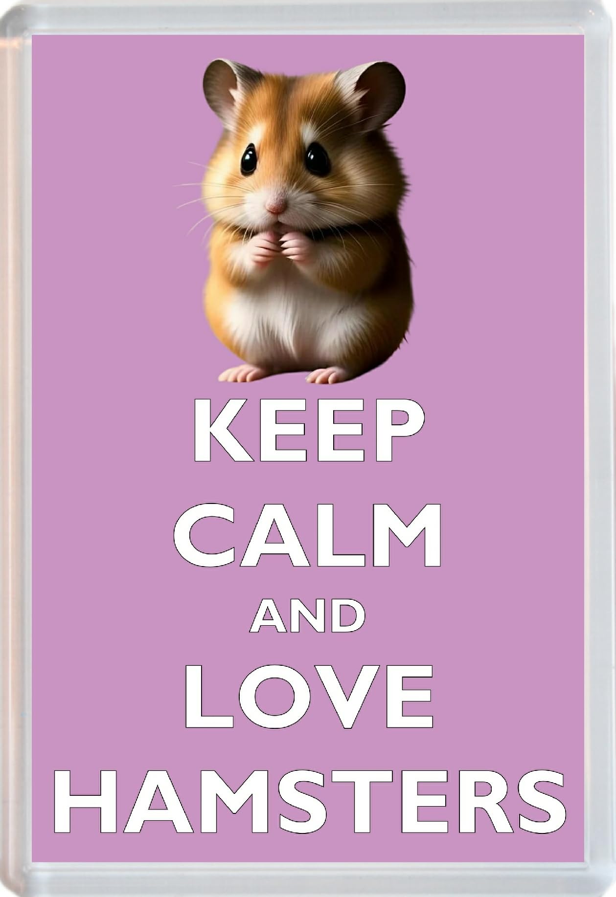 Keep Calm and Love Hamsters - Jumbo Fridge Magnet 96 x 67mm