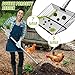 Windspeed 3 in 1 Metal Chicken Poop Scooper 10'' Wide, 61'' Long Adjustable Chicken Coop Pooper Scoop Sifting Shovel Litter for Poultry Litter Scooper Supplies (34-61 in)