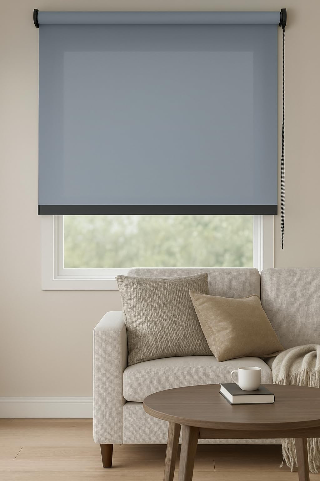 Roller Blinds for Windows 30 Inch W X 36 Inch L | Light Filtering Roll-Up Shades Sun UV Protection for Home & Office Cool Blue| Heavy Duty in 38 MM Pole-image-43