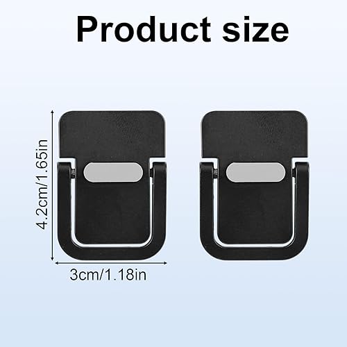 Miniatura 2 de 2 piezas Mini soporte portátil para portátil, de aleación de zinc, elevador de teclado plegable para laptop, soporte autoadhesivo invisible para