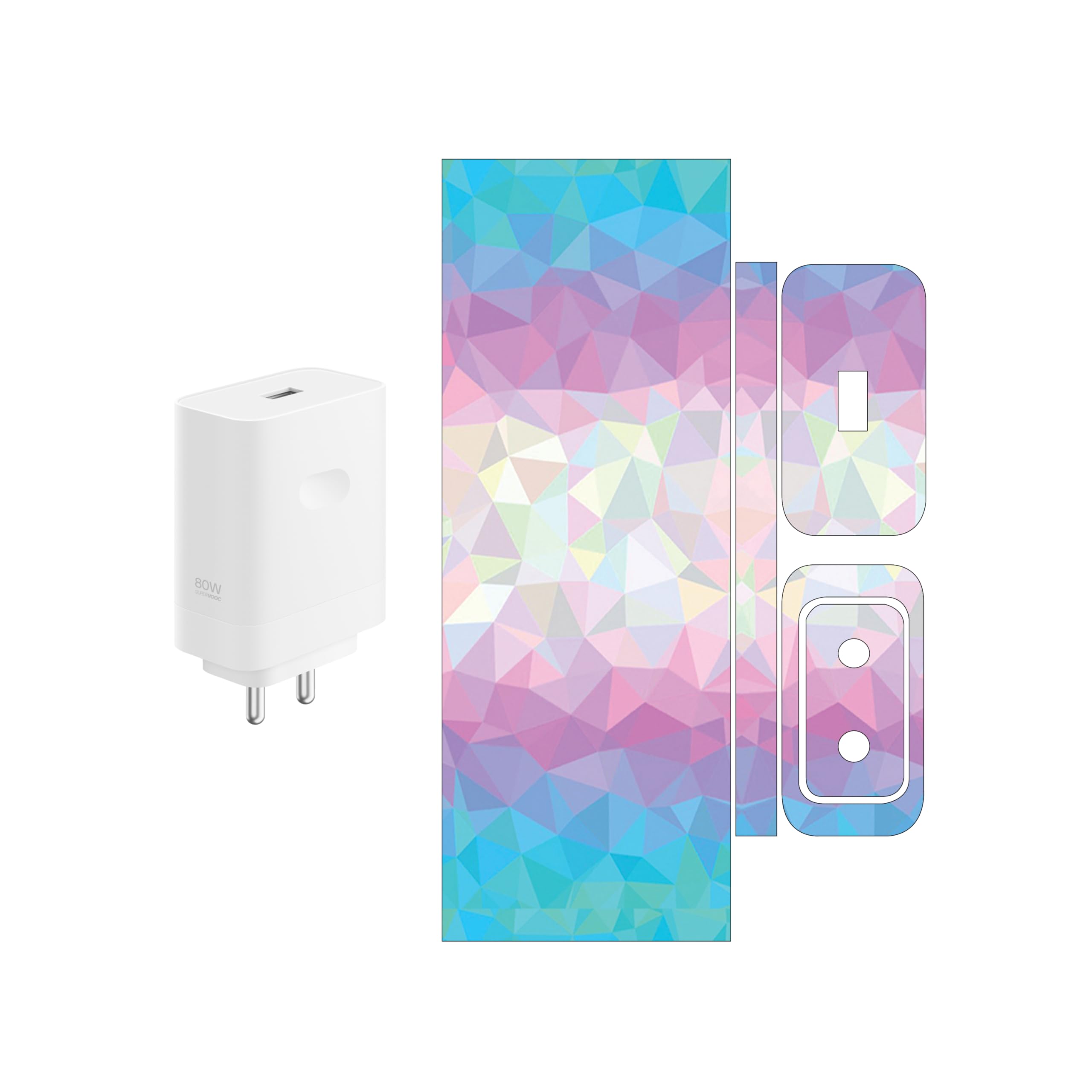 Compatible for Oppo & ONEPLUS SUPERVOOC (80W) - Charger/Adapter Skin Wrap (Design-2) (68)-image-44