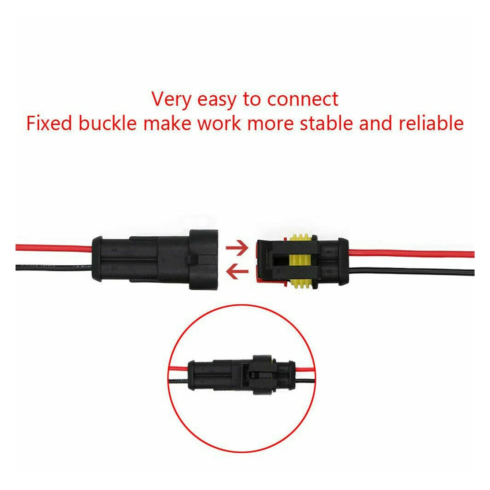 Juego de conectores HID universales impermeables de 15 piezas, 1 6 pines, kit de conectores de cable eléctrico marino con alicates, ideal para arnés de camión, color: 296 piezas