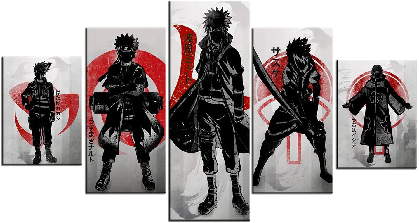 BPA Anime Poster Canvas Wall Art Posters 5 pieces HD Print Painting Decoration Pictures Modern for Living Bathroom Dining Room Home Decor Unframed Shamoe