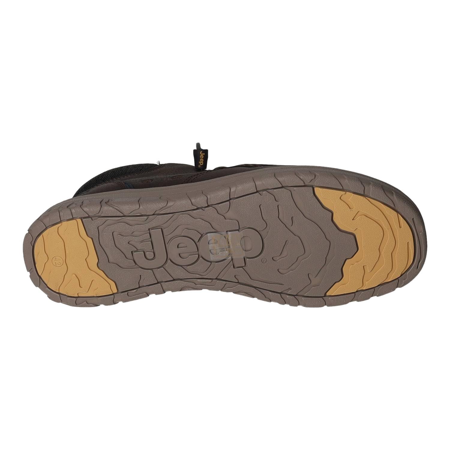 Jeep JM52112A Botines Casuales Hombre Jeep marrón con Suela Beige Antideslizante y Ajuste con Cordones Hombre Botas-Botines