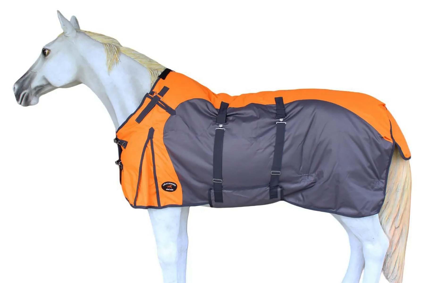 1200D Horse Turnout Blanket Waterproof, Breathable, Heavy-Weight Winter Blanket with 300g Fill, Ripstop Outer Shell