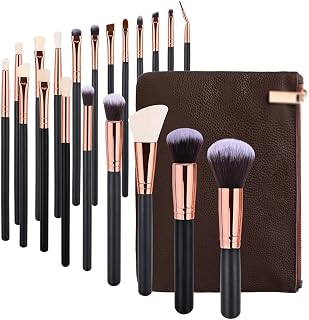 Juego De 20 Brochas De Maquillaje Negras, Herramientas De Belleza, Brocha De Maquillaje For Base, Brocha For Sombra De Ojos, Brocha For Polvo