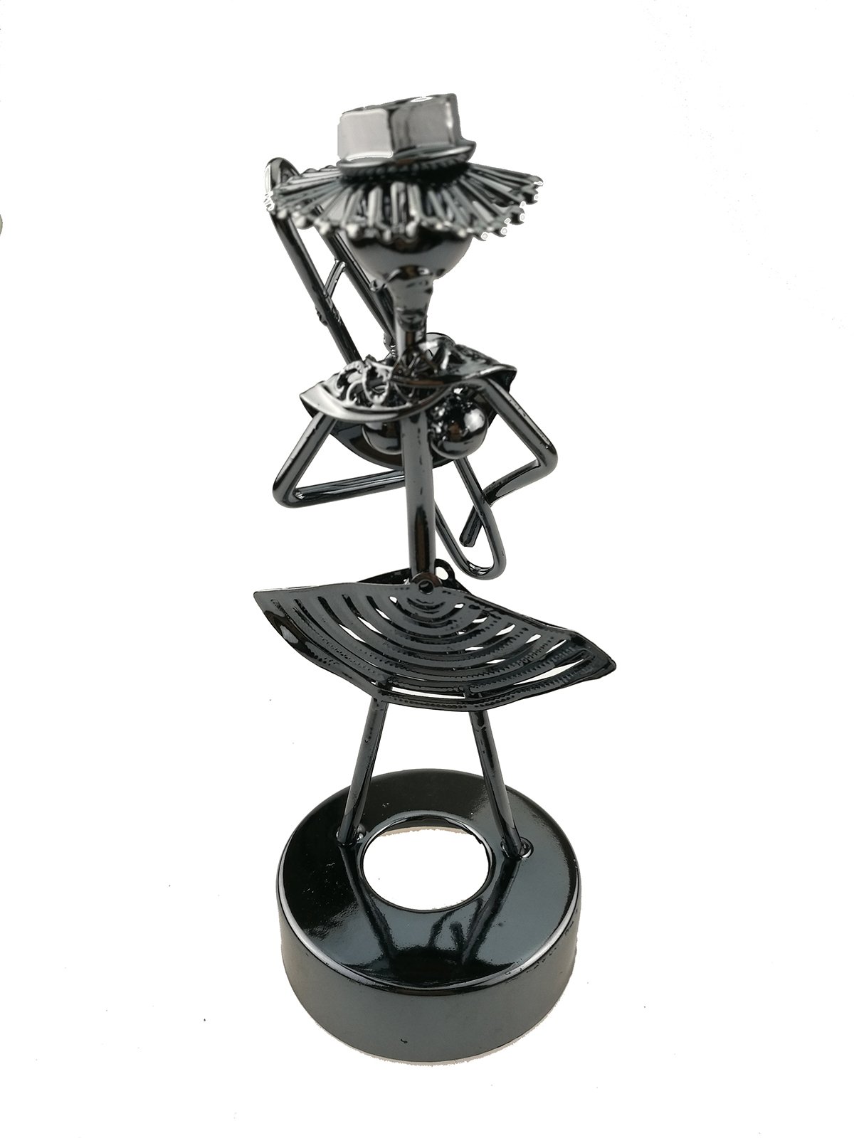 Boerni Modèle de batteur de musicien créatif, groupe de musique rock, performer instrumental, sculpture en métal, figurine de collection, étagère, artisanat en fer, statuette cadeau pour anniversaire Boerni Modèle de batteur de musicien créatif, groupe de musique rock, performer instrumental, sculpture en métal, figurine de collection, étagère, artisanat en fer, statuette cadeau pour anniversaire