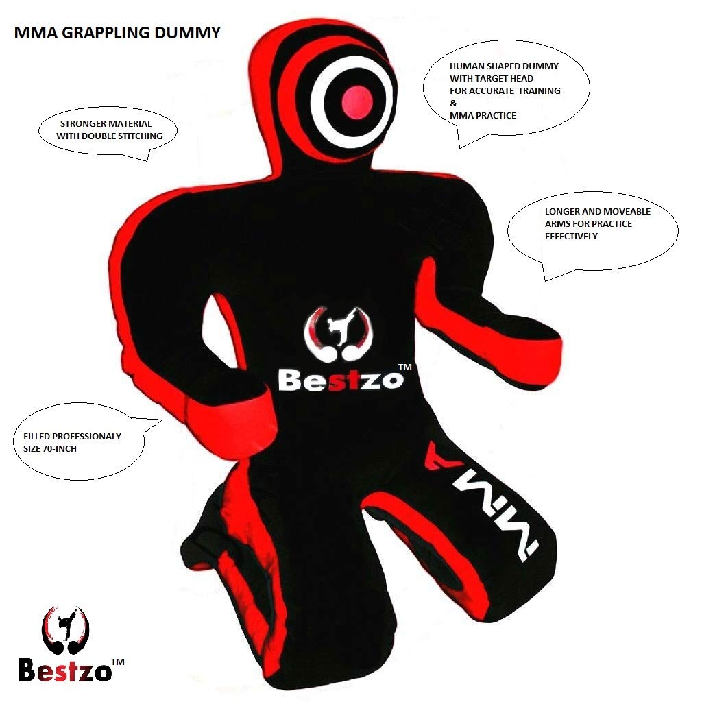 Bestzo MMA Grappling Dummy Brazilian Jiu Jitsu Dummy Wrestling Grappling BJJ Dummy Black Judo Punching Bag Throwing Dummy for Karate Boxing Training product thumbnail 3