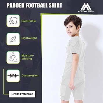 Kids Youth Padded Compression Shirt Chest Protector for Baseball Football Padded Shirt Heart Guard Protective Shirt