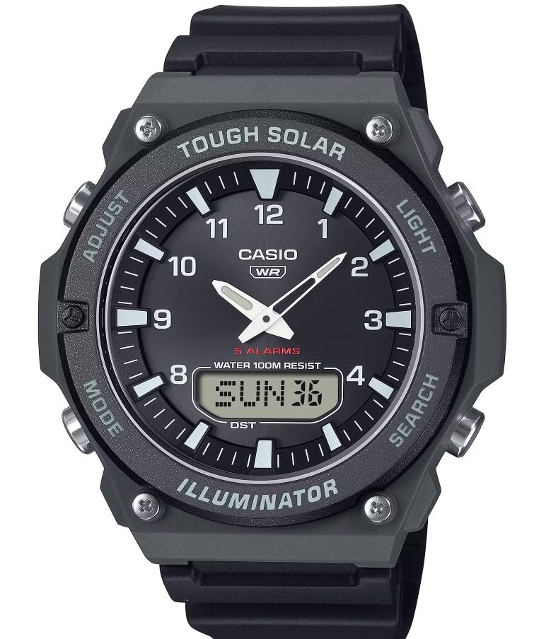 CasioMen Analog-Digital Tough Solar Watch with Resin Strap AQ-S820W-1AVCF