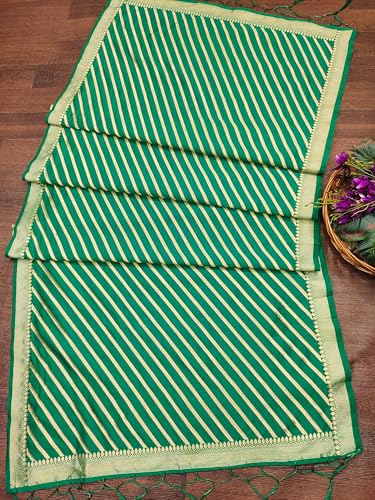 Image of DEVANGI Women's Banarasi Silk Unstitched Salwar Suit Dress Material With Dupatta