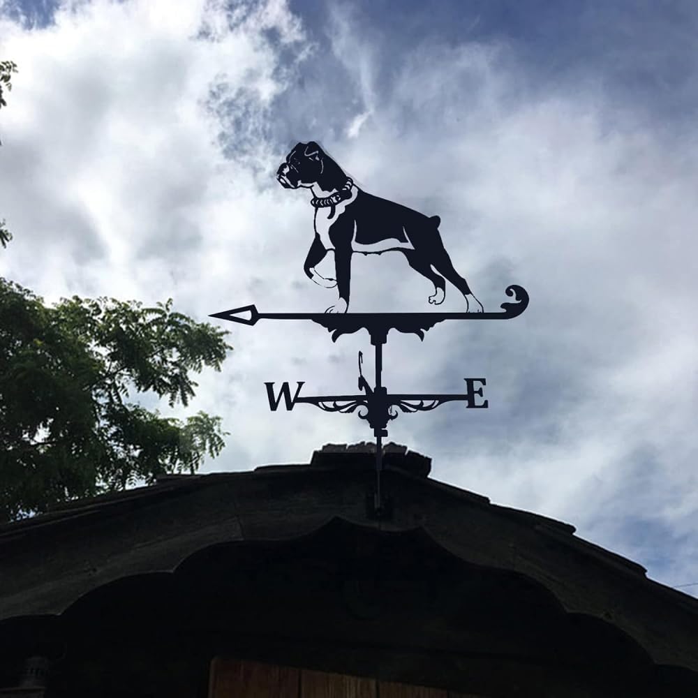 Exquisite Metal Weather Vane Ornament Weathervane Metal Weathervane with Wind Direction Indicator, Outdoor Metal Bracket Weather Vane, Wind Vane for Courtyard Decoration