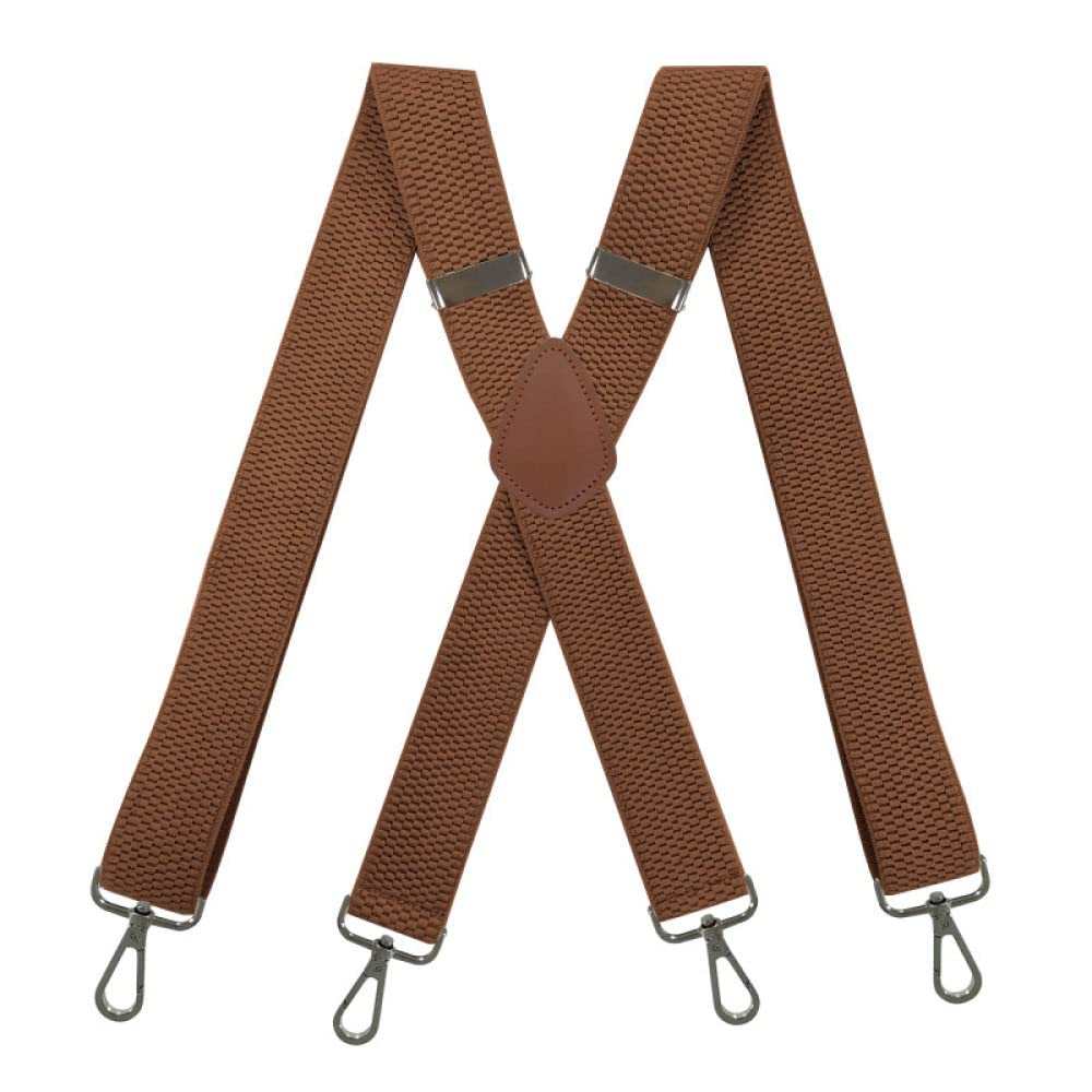 3,5 * 120 cm Herren-Hosenträger, hochelastisch, verstellbar, 4 starke Clips, strapazierfähig, X-Rücken, Hosenträger
