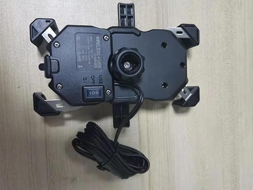 Miniatura 11 de iMESTOU Cargador rápido inalámbrico para motocicleta de 15 W Qi/USB 3.0 Soporte para teléfono 2 en 1 en manillar de 0.866-1.260 in o espejo