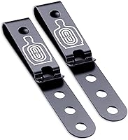 Vista 26 de HolsterSmith - Clip universal de metal para cinturón para hacer fundas, modelo 5, (3 agujeros), color negro táctico