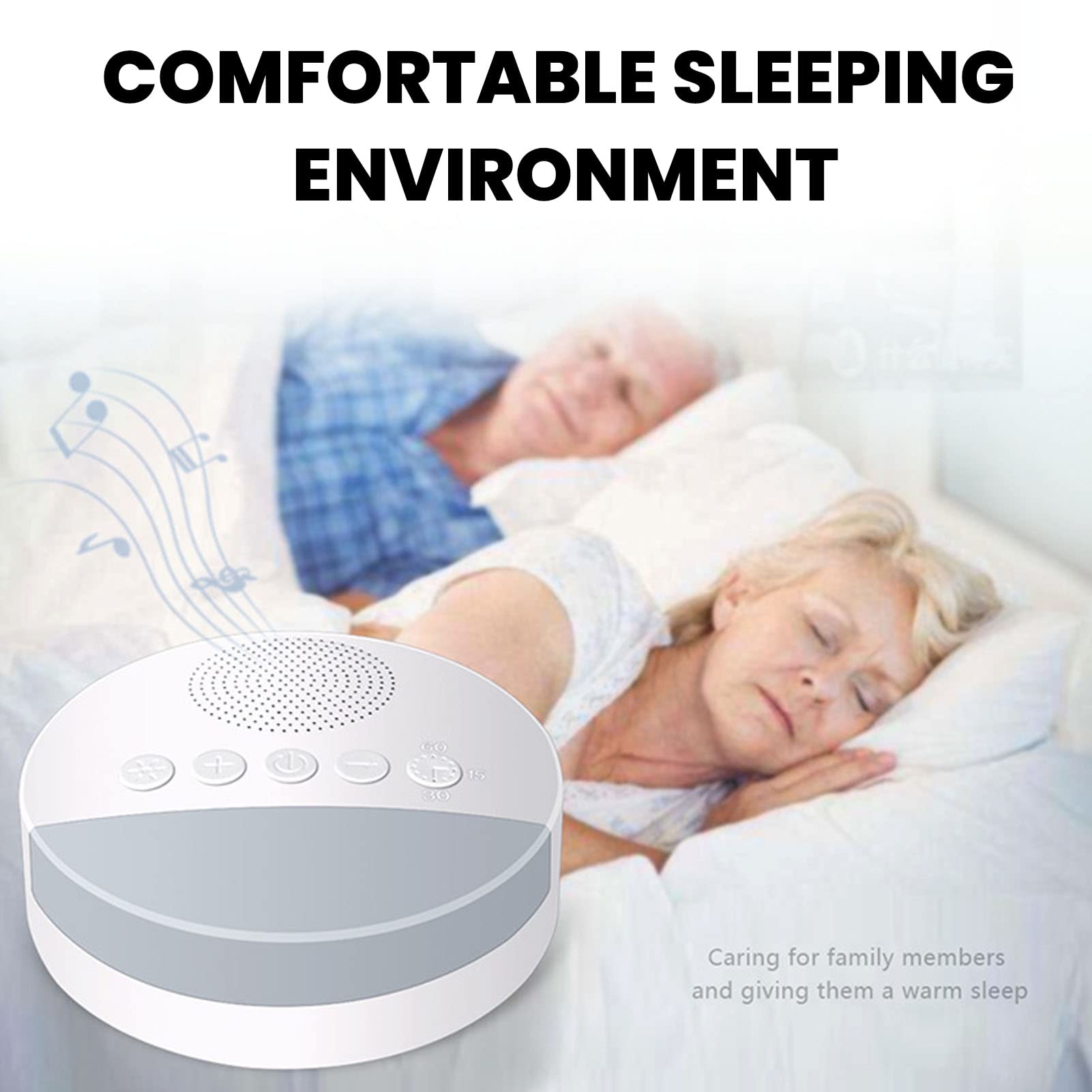Macchina per il rumore bianco, dispositivo di rumore bianco 20 musica ricaricabile USB Baby Sleep Sound Machine con luce notturna