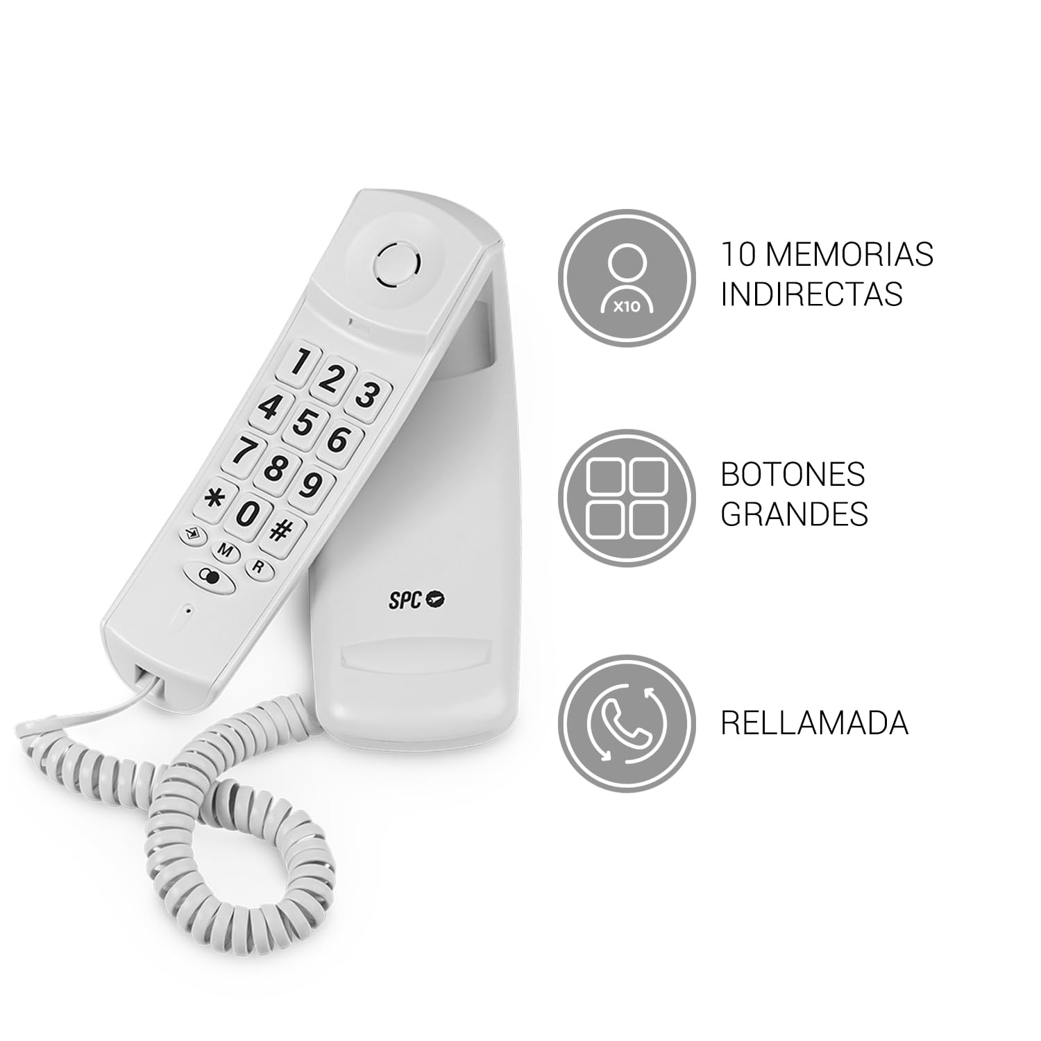 SPC Oryginalny telefon stacjonarny LITE 2 / mural biały