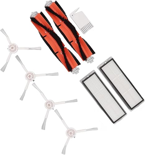 Miniatura 9 de Pwshymi Kit de cepillo para trapeador de aspirador robot, filtros de cepillo blanco kit de peine plano para Mijia 1C para F9 Kit de repuesto para