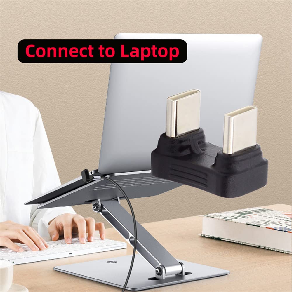 480 Mb/s USB-C typ C męski na męski łącznik przedłużacz zasilania adapter danych naprzeciwko kształt litery U z tyłu kątowy do powerbanku, telefonu, laptopa