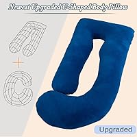 Vista 7 de Almohadas de embarazo de 60 pulgadas para dormir, almohada corporal extra grande en forma de U, almohada de embarazo, almohada de maternidad