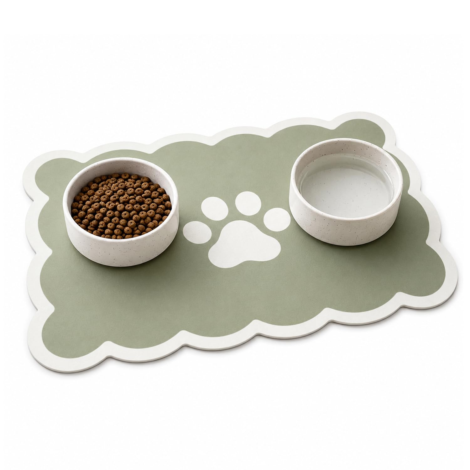Cute Cloud Shaped Pet Food Mat, Non Slip Absorbent Cat Dog Bowl Mat