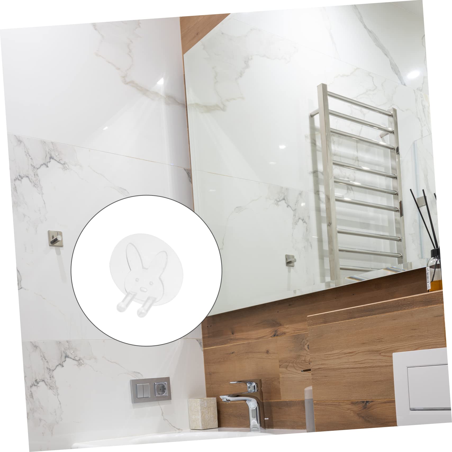 ABOOFAN 60piezas Ganchos De Pared De Transparentes Autoadhesivos De Perfectos Para Organización y Decoración Cocina Baño y Dormitorio