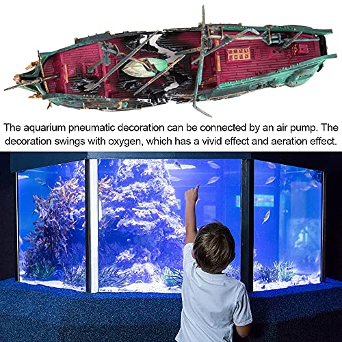 ANUAN Aquarium Piratenschiff Schiffswrack, gebrochenes Aquarium Aquarium Dekoration Aquarium Zubehör Home Landschaftsbau… – Bild 4