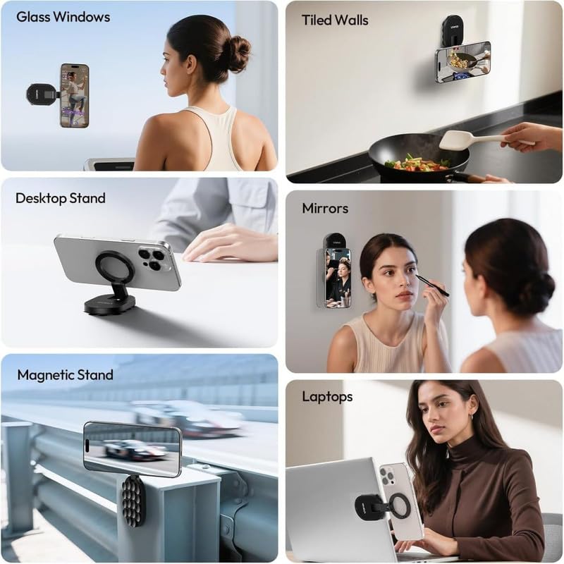 Magnetic 3 in 1 Phone Holder with Suction Cup - Image 4