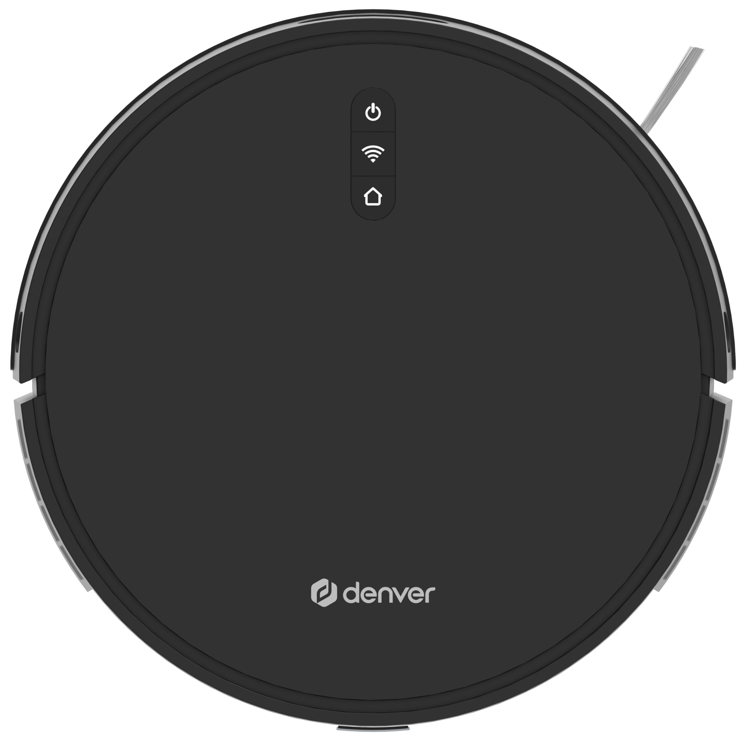 The charging station for the Denver RVC-115 Robot Vacuum Cleaner, showing its compact design.