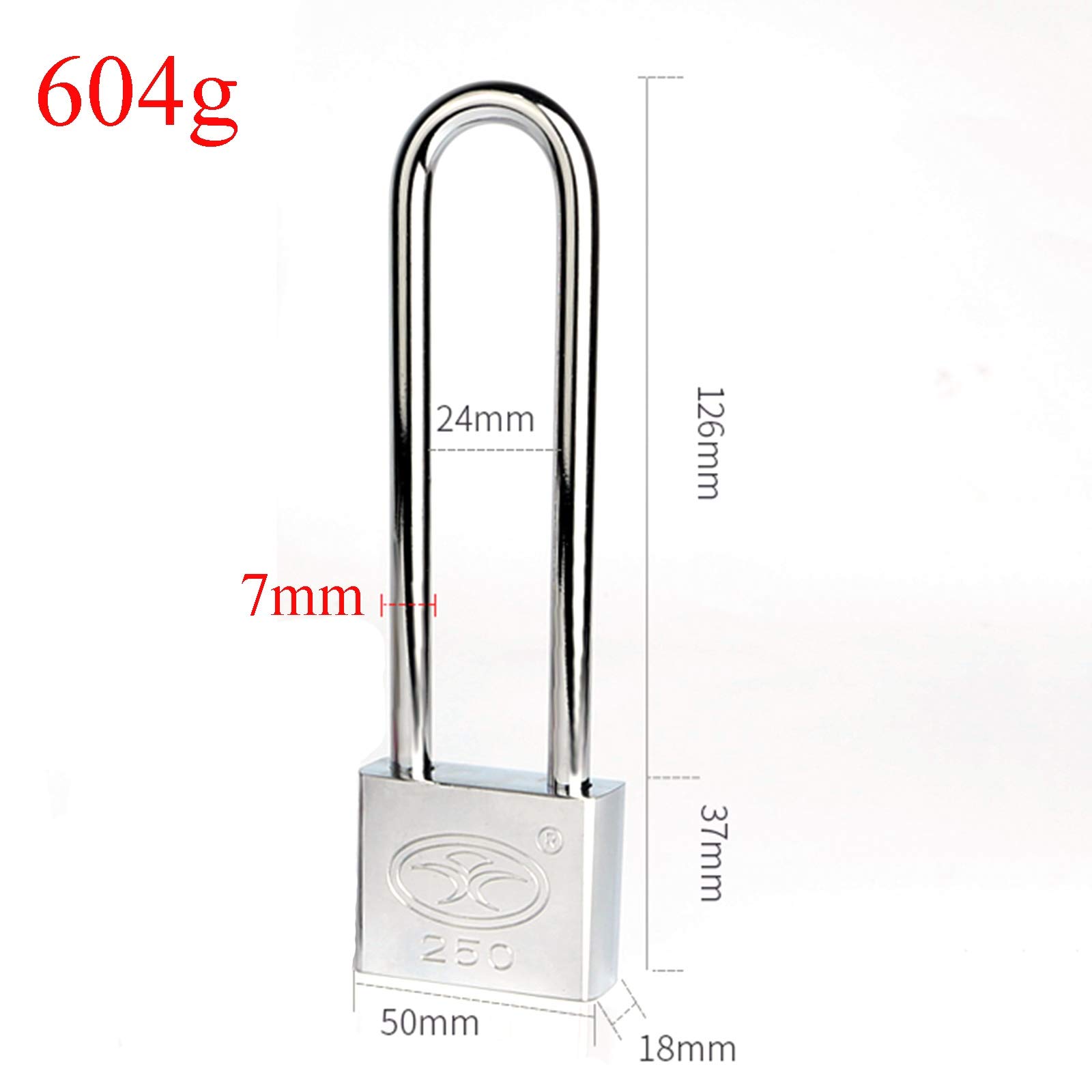 Cerradura de gabinete Candado acero inoxidable a prueba herrumbre 40x132 mm 50x163 4 llaves(50x163mm)
