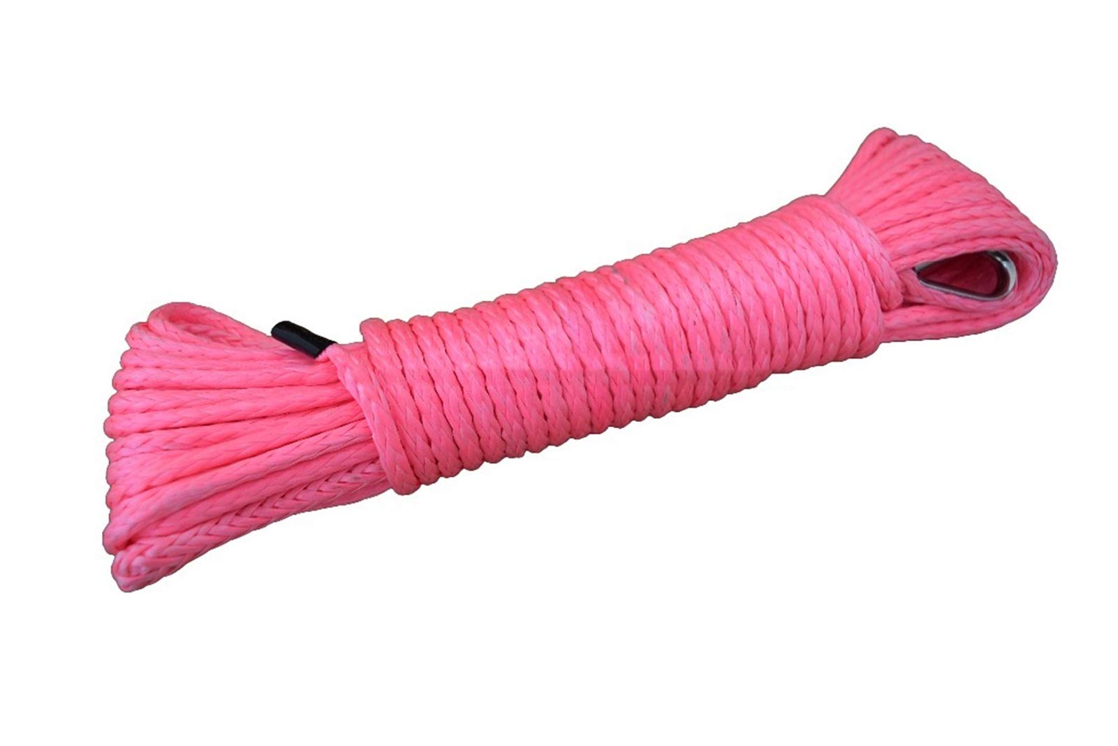Winch Rope, Pink 4mm*15m ATV Winch Line,Synthetic Rope, Cable,Towing,Off Road