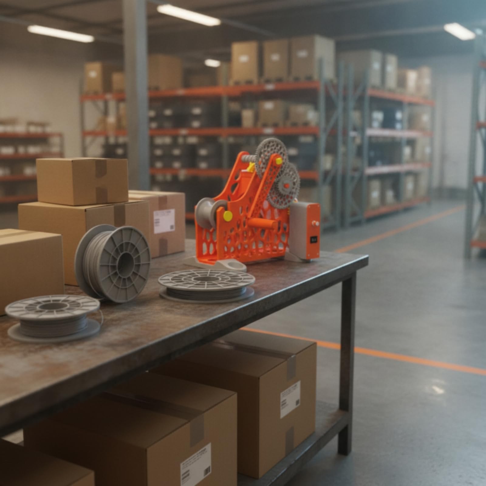 Schnell Spulenwickler mit Elektroantrieb, Orange, style to 2