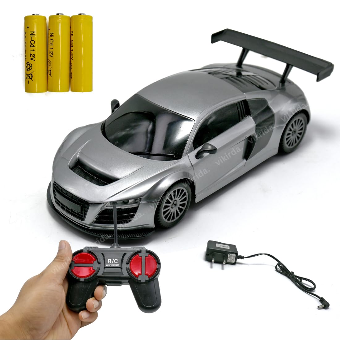 VikriDA Plastic Realistic & Classy Modern Design High Speed Rechargeable Remote Control Racing Car, RC Vehicle Toy for Kids (Pack of 1, Multicolor) (B0BNBX5STV) Amazon Price History, Amazon Price Tracker