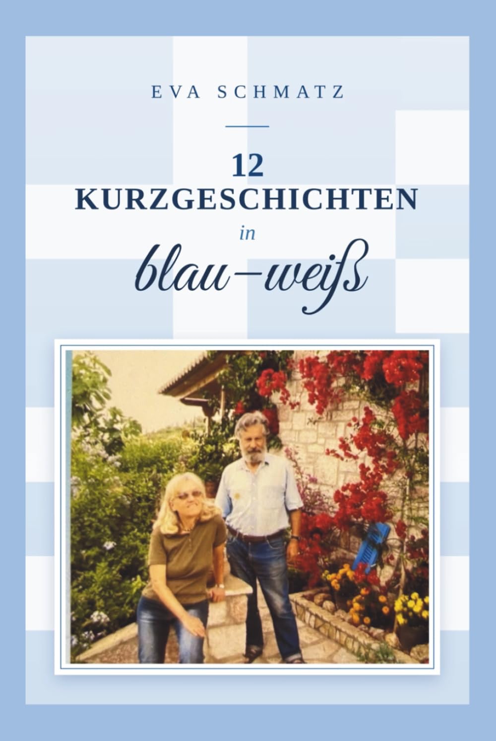 12 Kurzgeschichten in blau-weiß