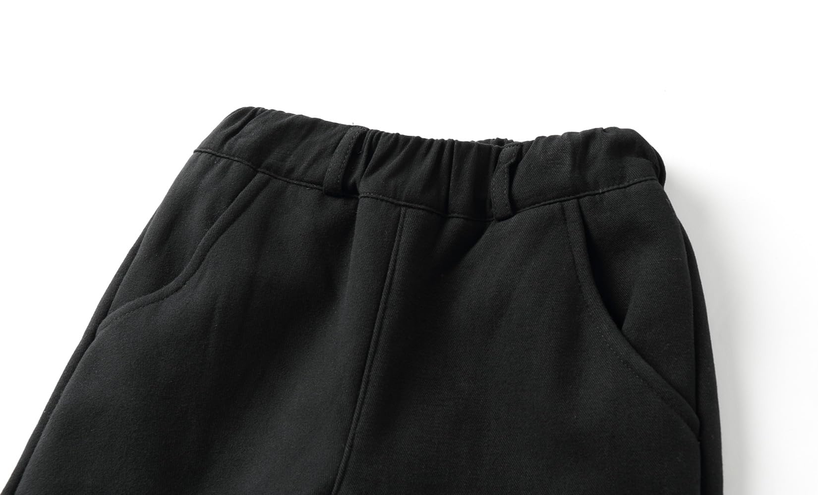 Mud Kingdom Pantalones cargo tejidos para niños y niños pequeños, con forro polar, cintura elástica, uniforme escolar