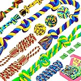 XL Dog Chew Toys for Aggressive Chewers Large Breed, 14 Pack Tough Indestructible Dog Toys for Aggressive Chewers, Durable Puppy Chew Toys for Teething, Heavy Duty Cotton Dog Rope Toys for Large Dogs