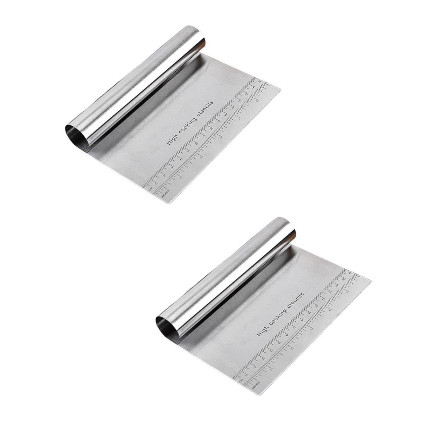 Raschietto Per Pasta In Acciaio Inossidabile - Utensile Multiuso Con Manico In Legno E Scala - Foto 5