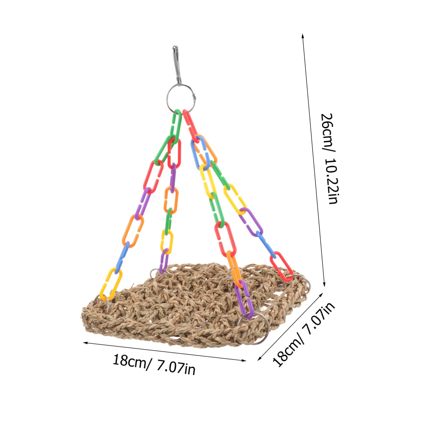 SUPVOX Bird Swing Plaything Safe Light Hammock for Parrots Engaging Bird Cage for Training Resting Chew Resistant Mat Enhances Pet