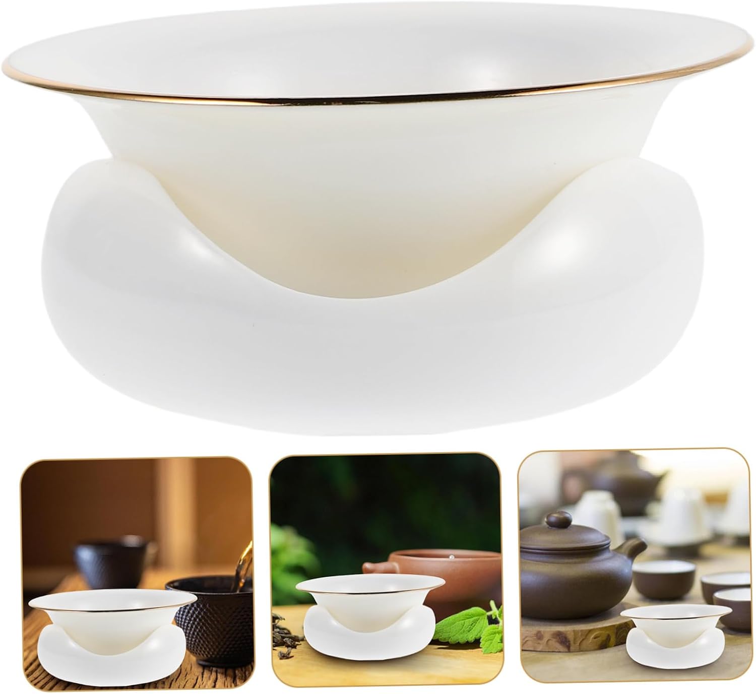 1pcs Porcelain Tea Strainer Gongfu Tea Filter Ceramic Dripper for Ceremony