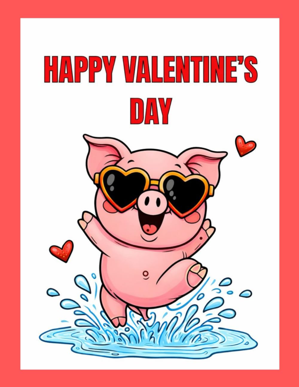 Happy Valentine’s Day Coloring Book for Kids & Adults: Cute Animal Coloring Pages for Kids and Fun Valentine’s Day Activitie
