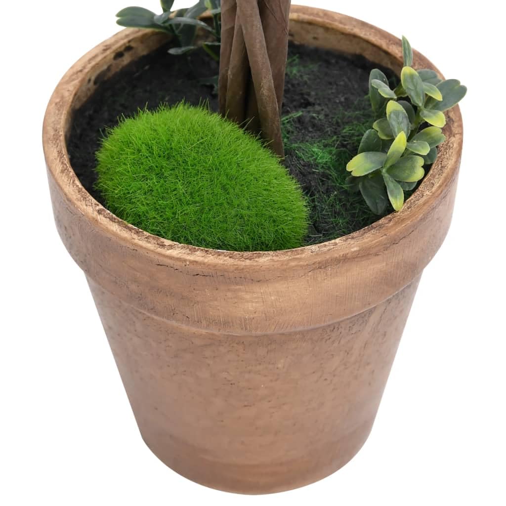 vidaXL 2X Plantas de Boj Artificial Forma Bola Maceta Adorno Árbol Topiario Planta Decoración Jardinera Macetero Jardín Patio Exterior Verde 41 cm
