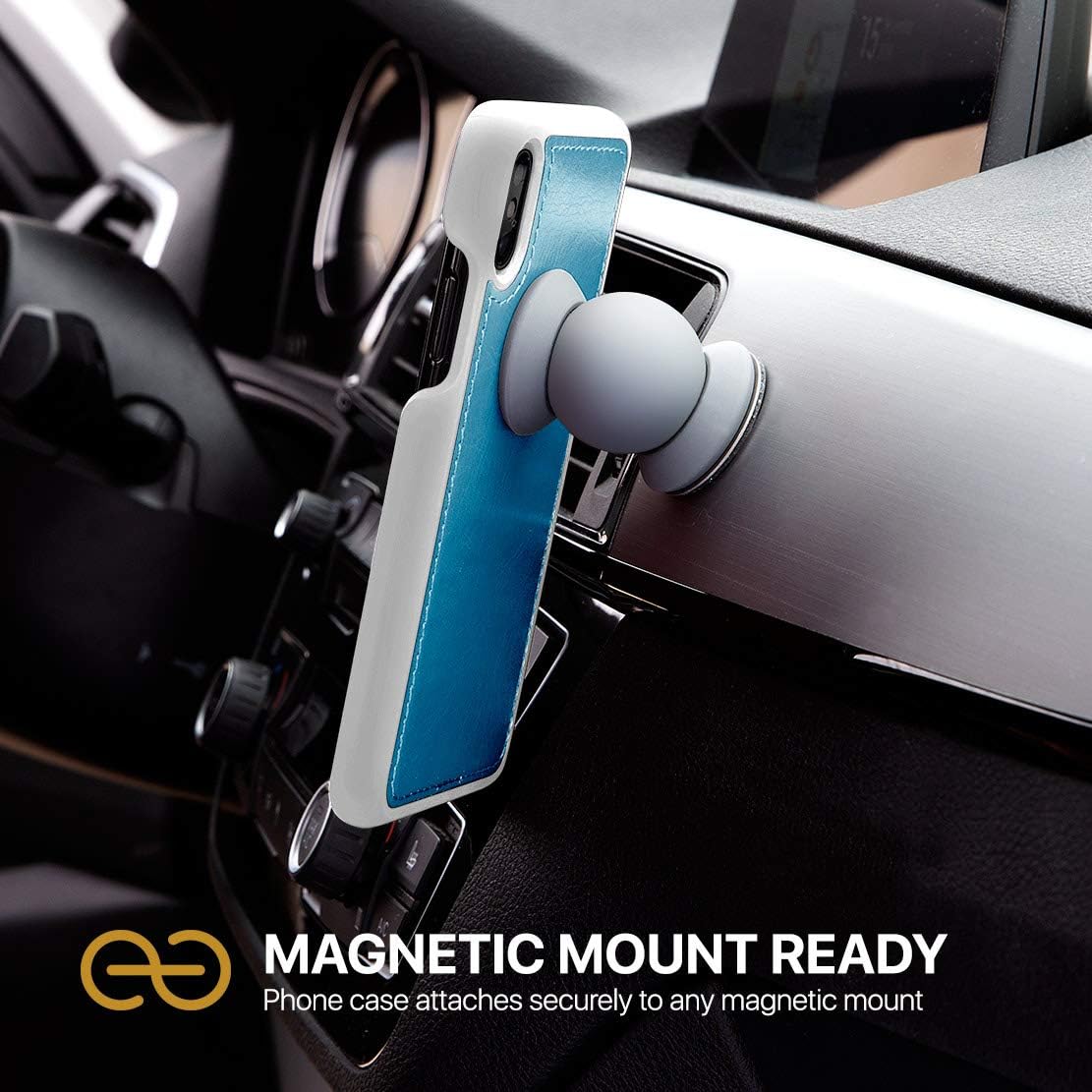 Dreem Fibonacci 2-in-1 Wallet Case for Apple iPhone SE 3 (2022), SE 2, & 8/7 - Luxury Vegan Leather, Magnetic Detachable Shockproof Phone Case, RFID Card Protection, 2-Way Flip Stand - Sky