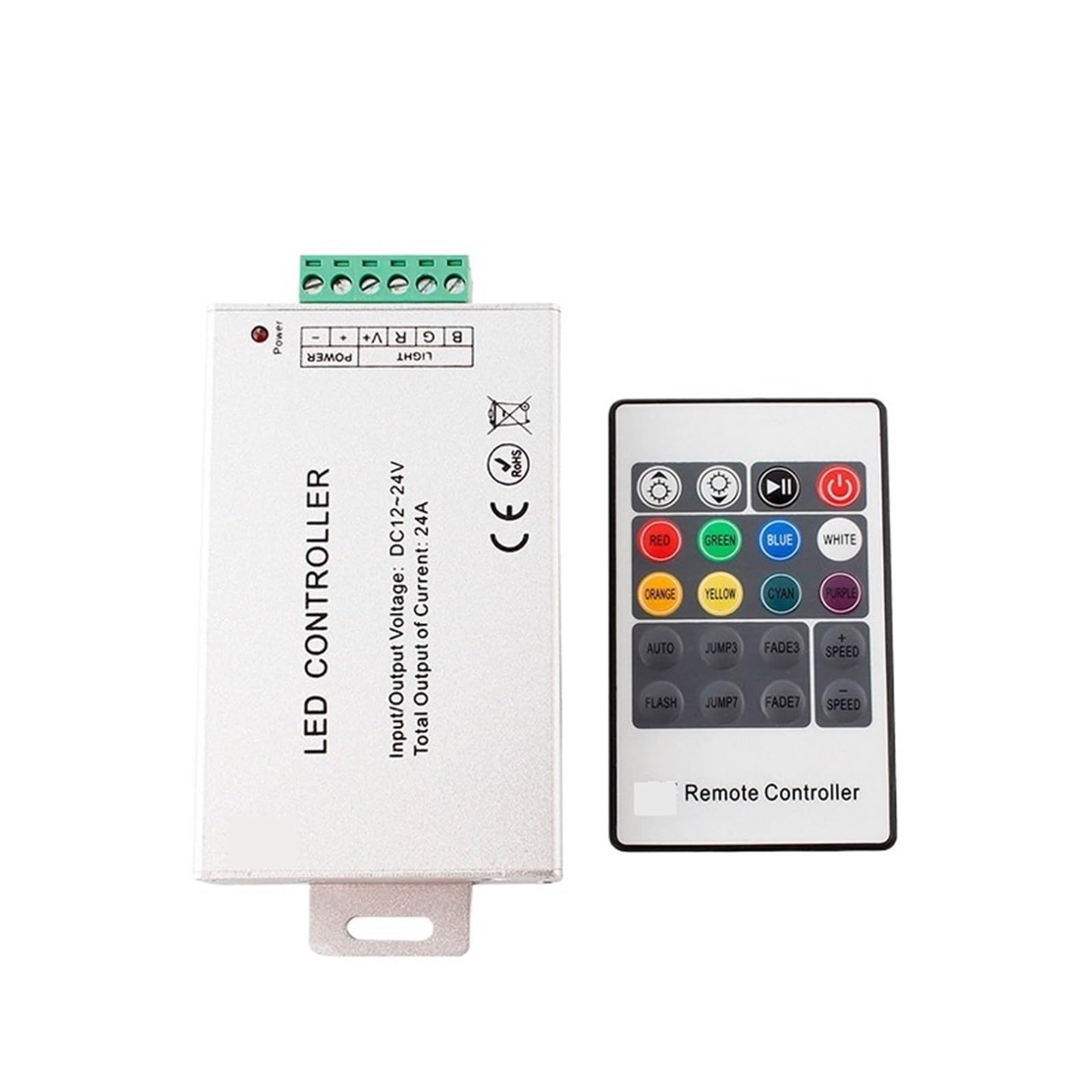 Guscio in alluminio Controller RGB a 20 tasti Controller for strisce luminose Controller LED colorato a 20 tasti