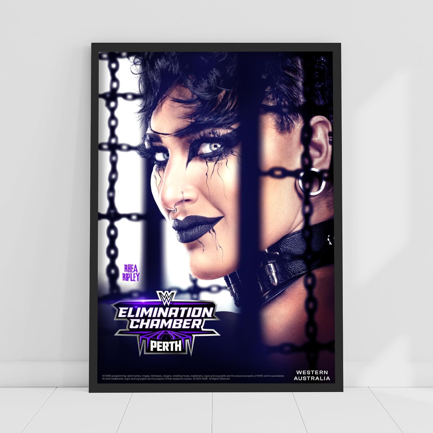 Themed WWE Print - Elimination Chamber Rhea Ripley Poster Wrestling Wall Art (29.7cm x 42cm - A3)