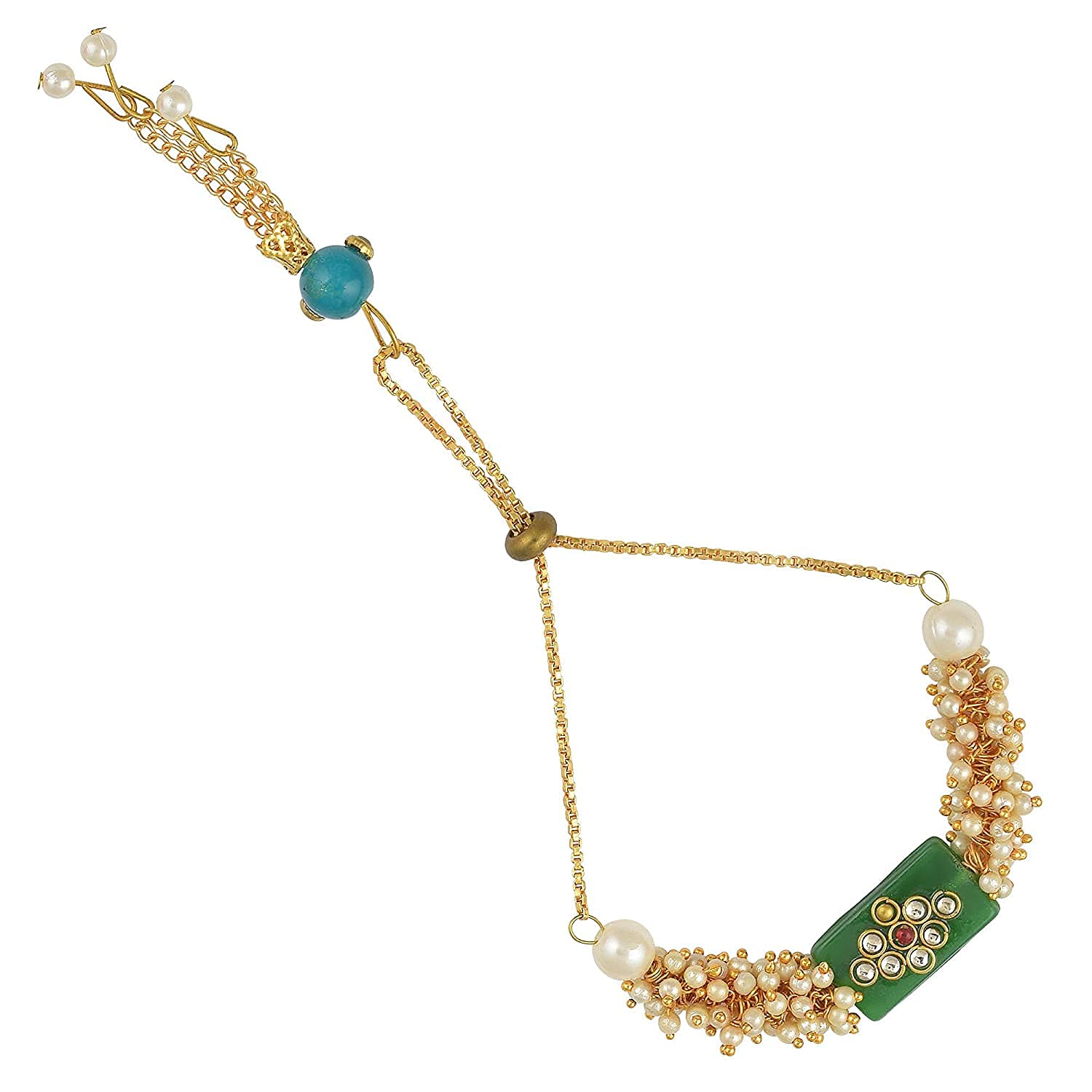MANBHAR GEMS - Gold Plated Flower Couple Rakhi Rakshabandhan Bhaiya Bhabhi/sister/Bhai/Brother - Kundan Stone Rakhi/Special Bracelet/Moli Dora Rakhi/Roli Chawal For boys (B097N4T7MX) Amazon Price History, Amazon Price Tracker