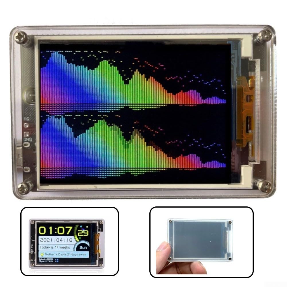 Orologio misuratore di livello sonoro con musica per visualizzazione spettro per casa ufficio studio decorazione audio e visualizzazione del tempo