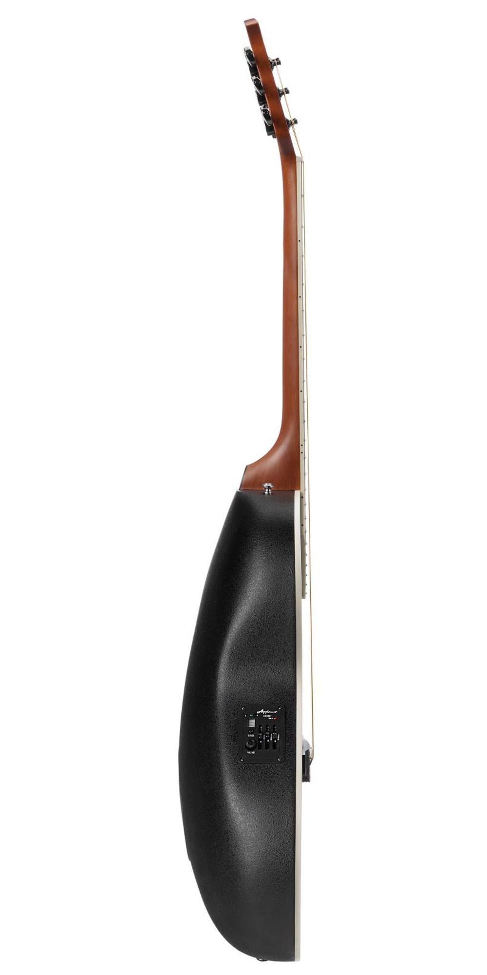 Applause Elite Plus AE44IIP - Chitarra acustica-elettrica a spalla mancante, profondità media, colore: Nero trasparente